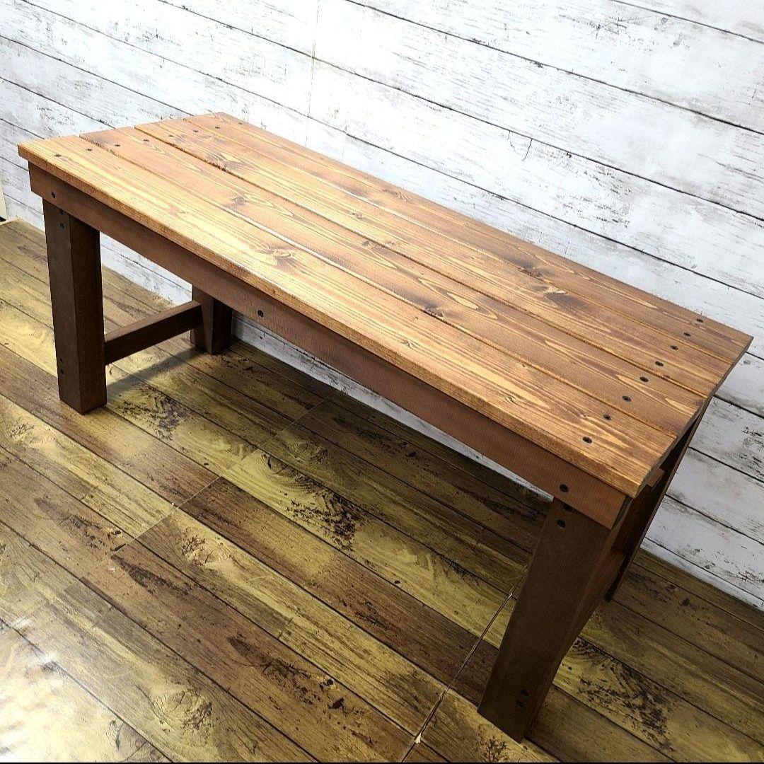 No1343【☆送料無料】縁台、木製 ベンチ、イス、腰掛け【脚折りたたみ