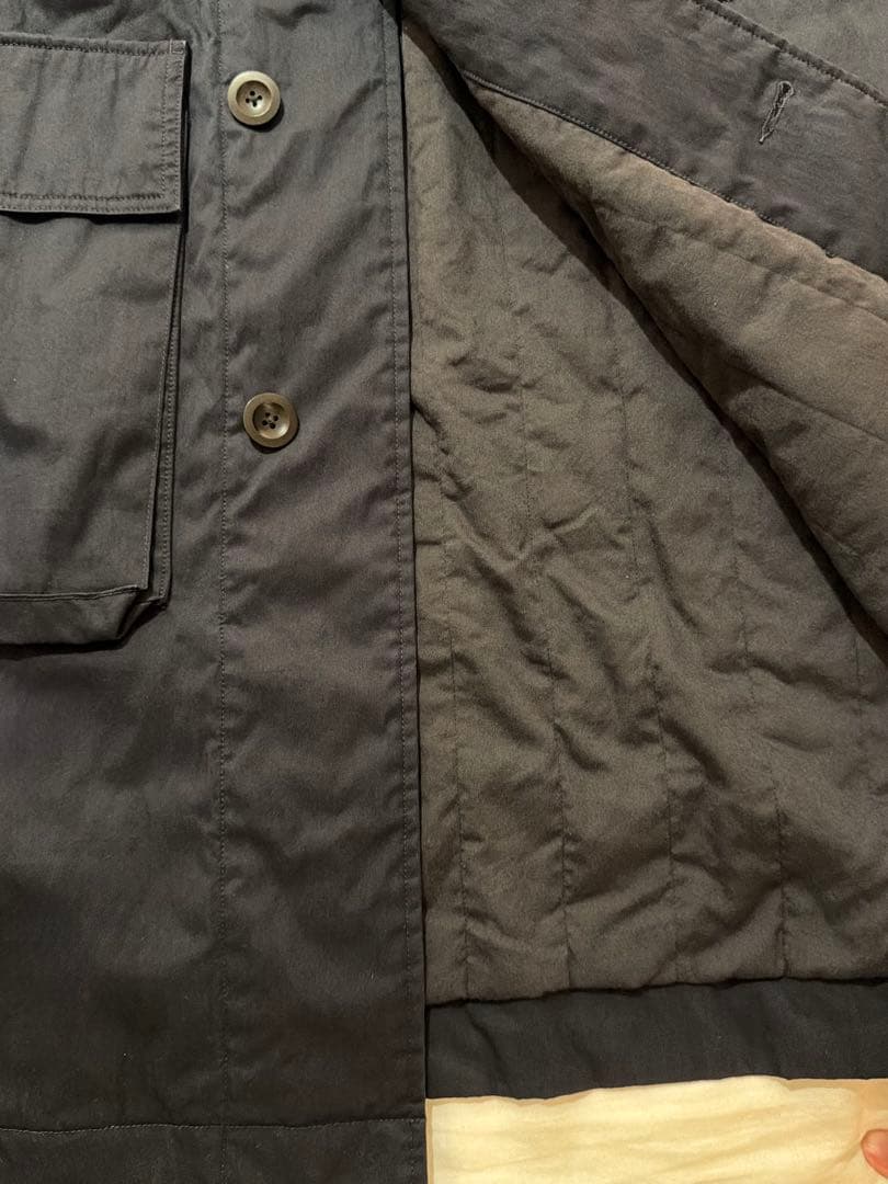 【値下げ中！早い者勝ち】【美品】MHL. ステンカラーコート NAVY