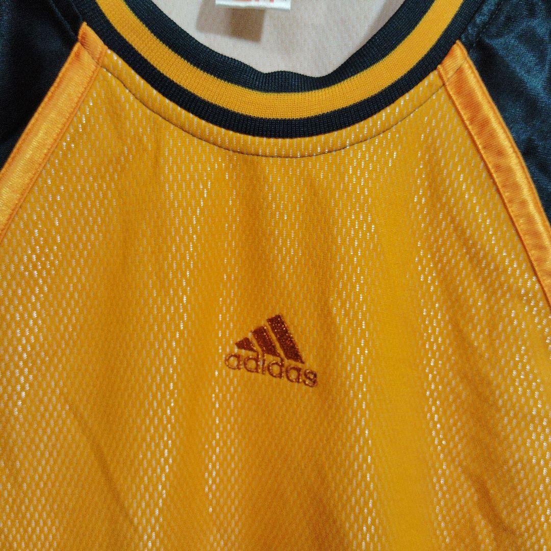 アディダス adidas 90s タンクトップ ノースリーブ オレンジ センター