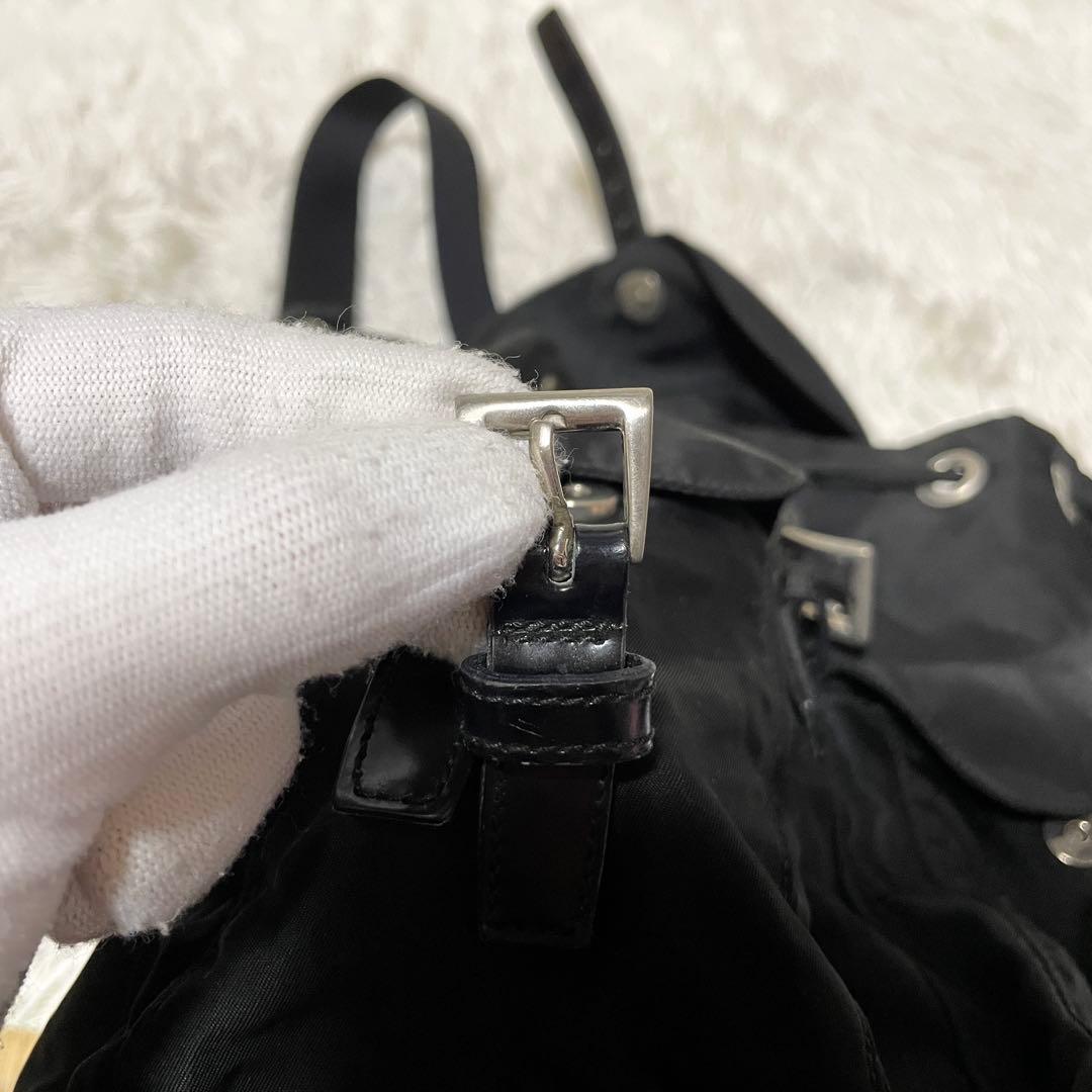 【美品】PRADA プラダ　リュック　バックパック　ナイロン　レディース　黒