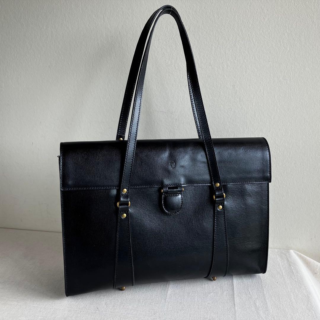バッグ Felisi Black Leather Tote Handbag 13-44