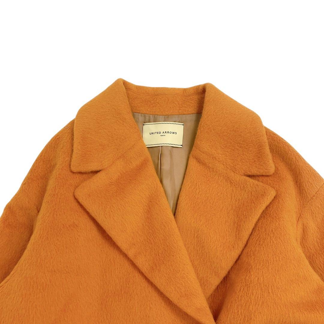 10T242☆UNITED ARROWS シャギー ハーフコート アウター 秋冬