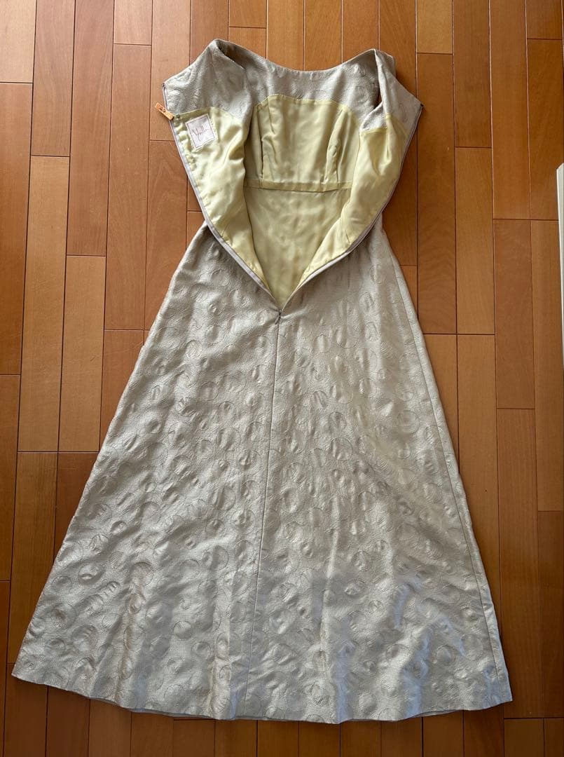 ♡Sybilla シビラ♡フルレングスドレス ノースリーブ ベージュゴールド M