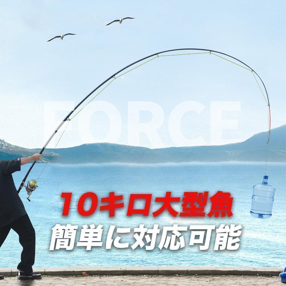 YU321 4.5M ロッド コンパクト 釣り竿 投げ竿 炭素繊維 伸縮式