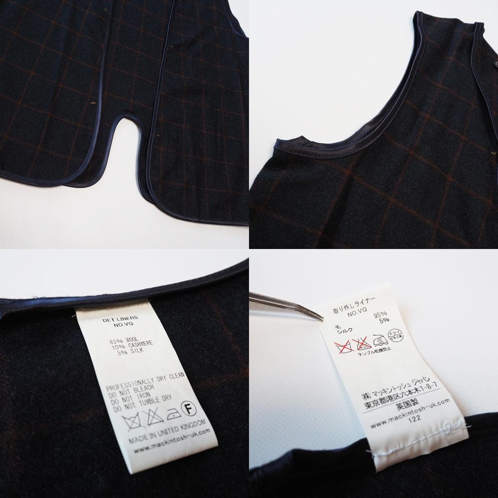 英国製 Loro Piana生地 MACKINTOSH DUNOON 小穴あり