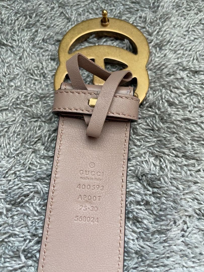 価格ファッション - 美品 GUCCI グッチGGロゴ ワイドベルト ブラウン