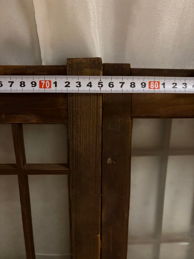 オズネロ　引き取り限定　木製建具　レトロガラス　4枚セット