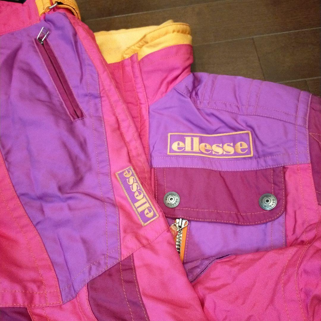 ellesse スキーウェアセット ピンク紫 上下 美品 メンズ Lサイズ