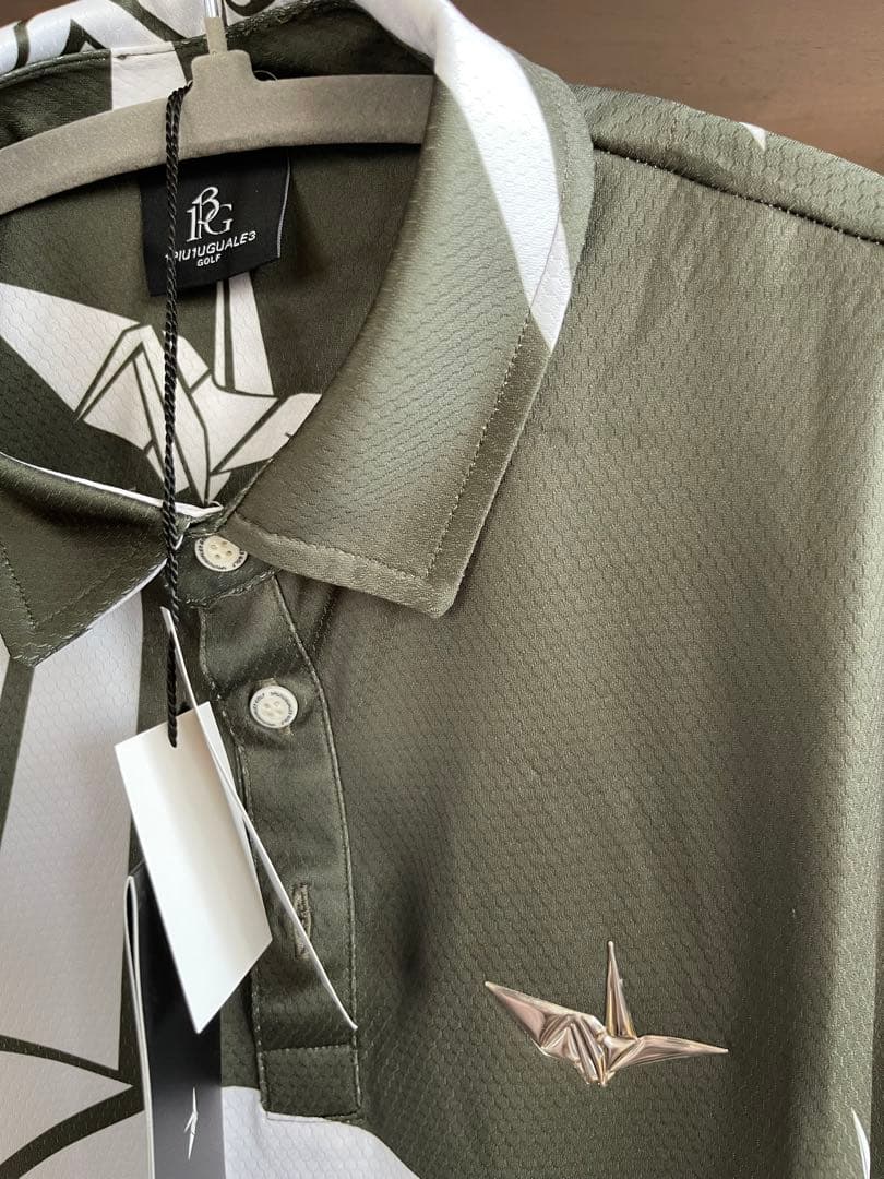 1PIU1UGUALE3 ORIGAMI CRANE 半袖ポロシャツ