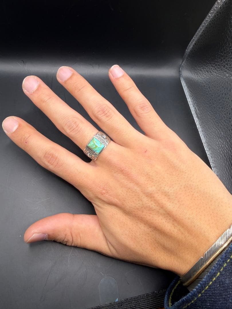 U*O様 【NAVAJO】COTY ターコイズ シルバーリング 925（21号）