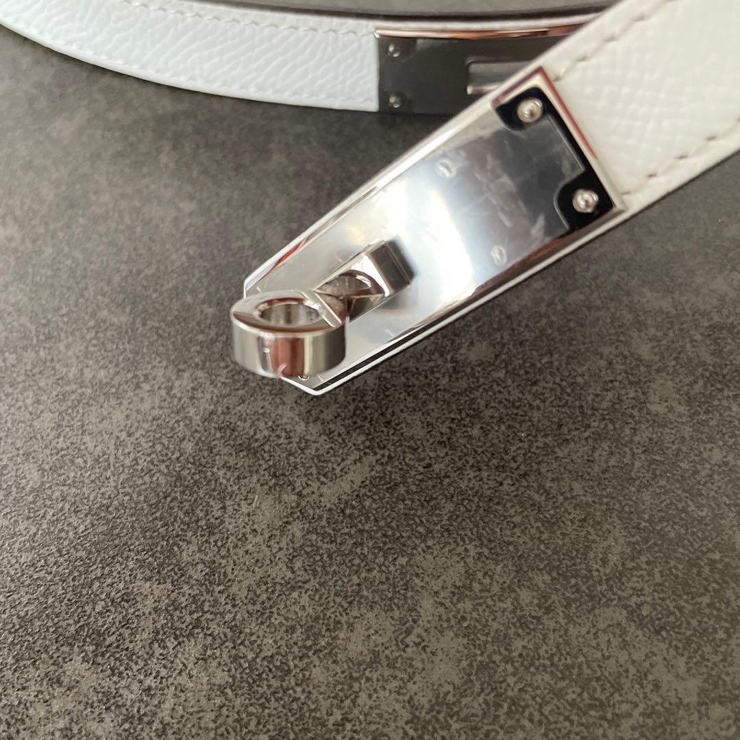 エルメス名古屋松坂屋正規店購入 希少なシルバー金具ケリーベルト 新品