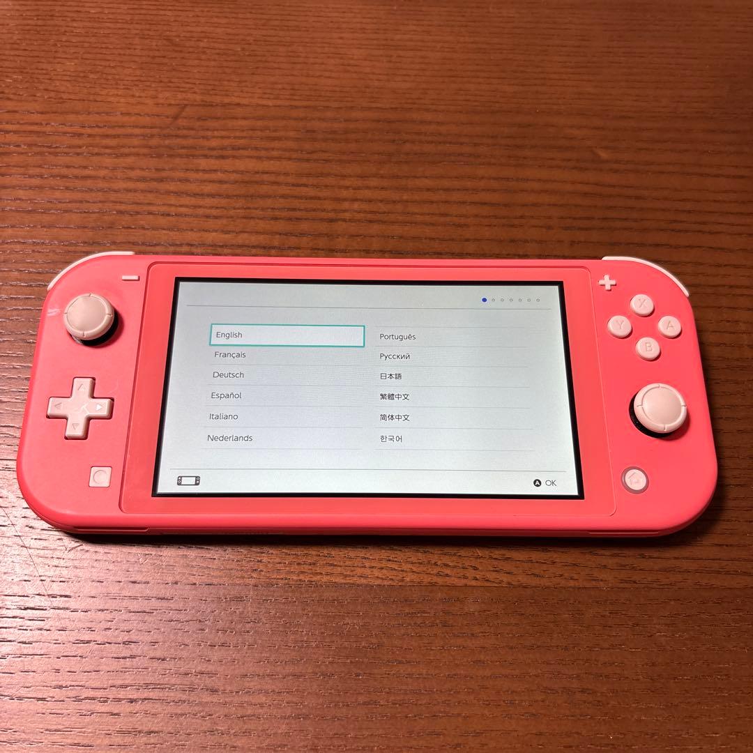 Nintendo Switch Lite コーラルピンク本体 充電器　外箱付き