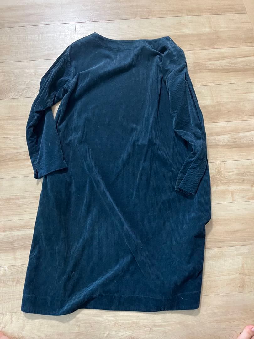 ufu02 45R 45rpm 本藍　手染め　コーデュロイ ワンピース