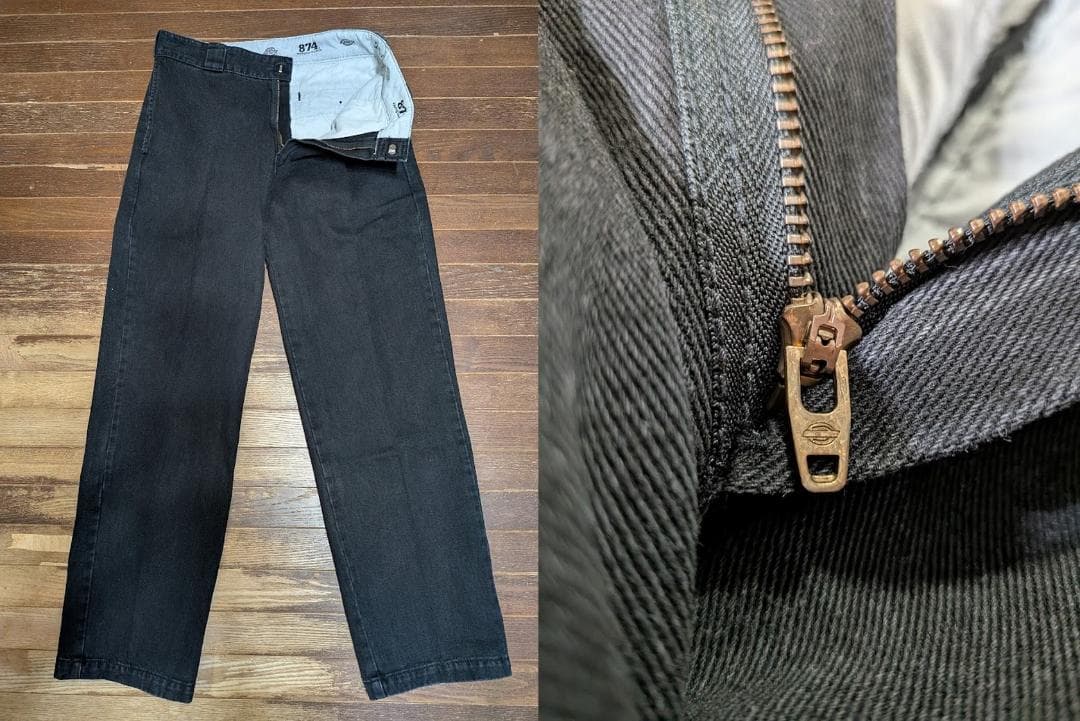 ★美品Dickies874デニムワークパンツ黒W34チビタグLeeフリスコBEN