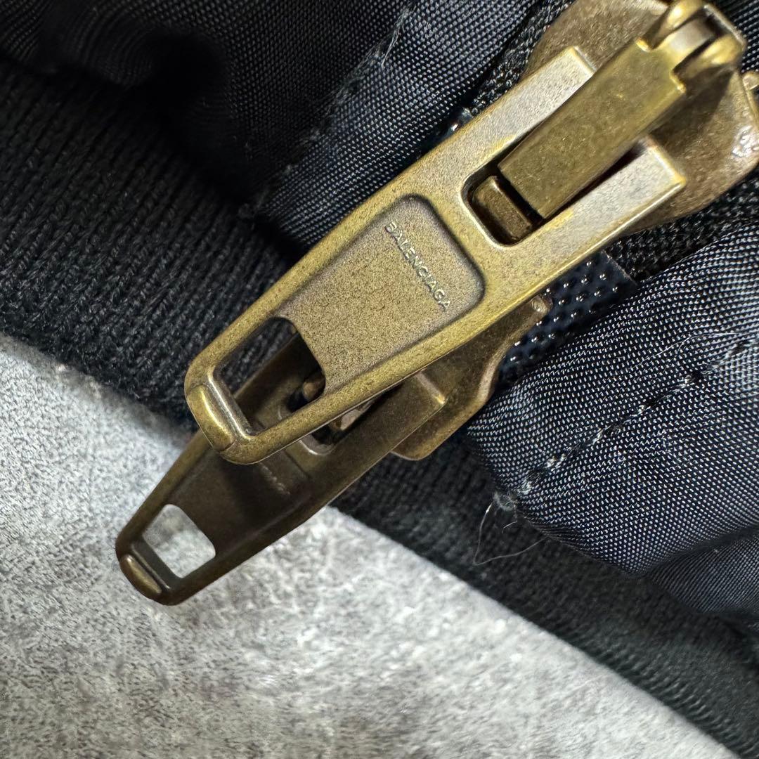 極美品 バレンシアガ バック刺繍 MA-1 フライトジャケット ブラック 50