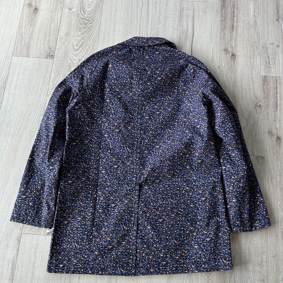 【美品】Ps Paul Smith 総柄ステンカラーコート S チンストラップ