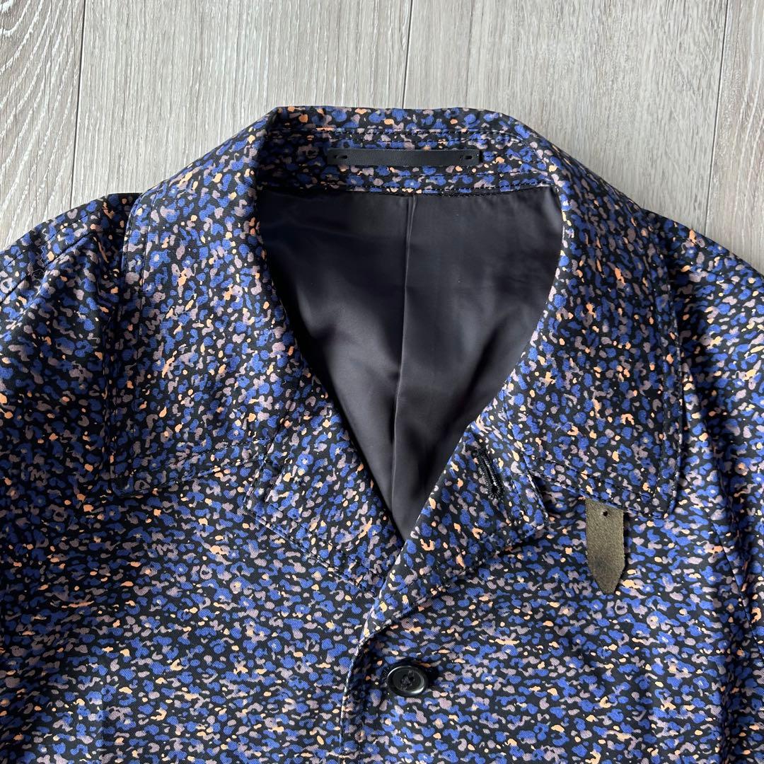 【美品】Ps Paul Smith 総柄ステンカラーコート S チンストラップ
