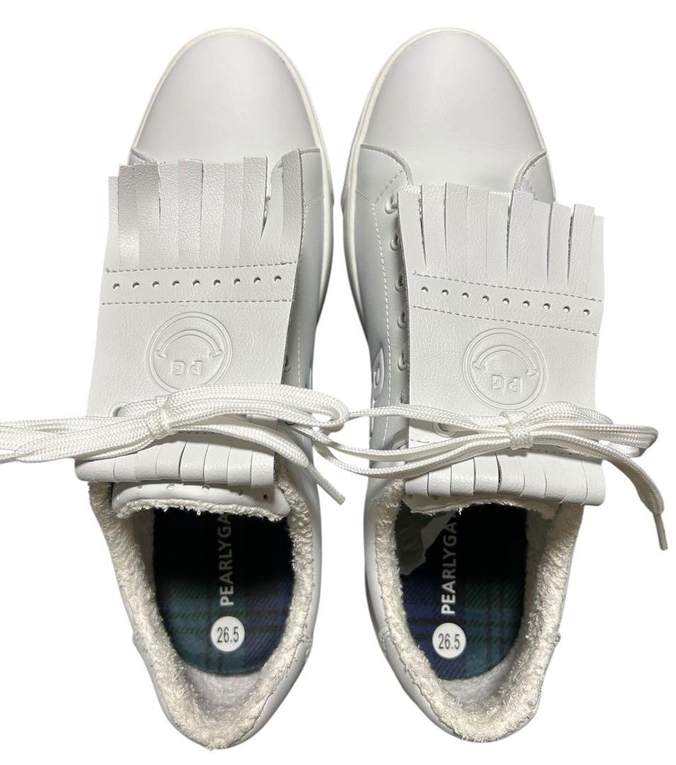 新品 パーリーゲイツ ゴルフシューズ キルトタン・ローカット メンズ 26.5㎝