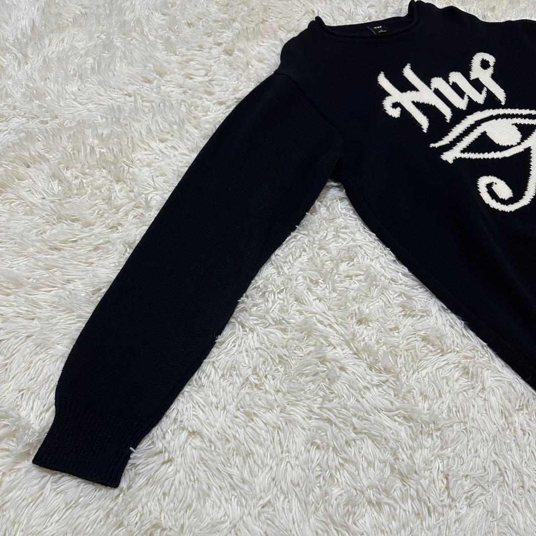 美品 希少XLサイズ HUF ハフ ビックロゴ コットン セーター デザイン