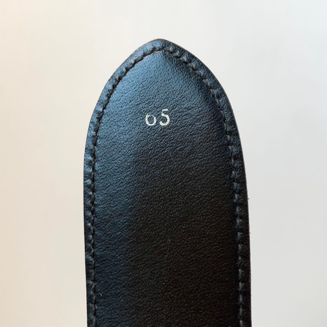 CELINE セリーヌ 黒 レザーベルト 金色バックル 馬車デザイン