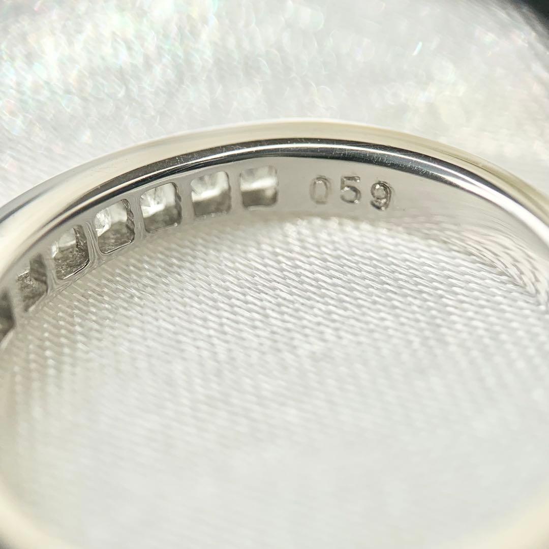 プリンセスカット ダイヤモンド エタニティ リング 0.59ct ダイヤ