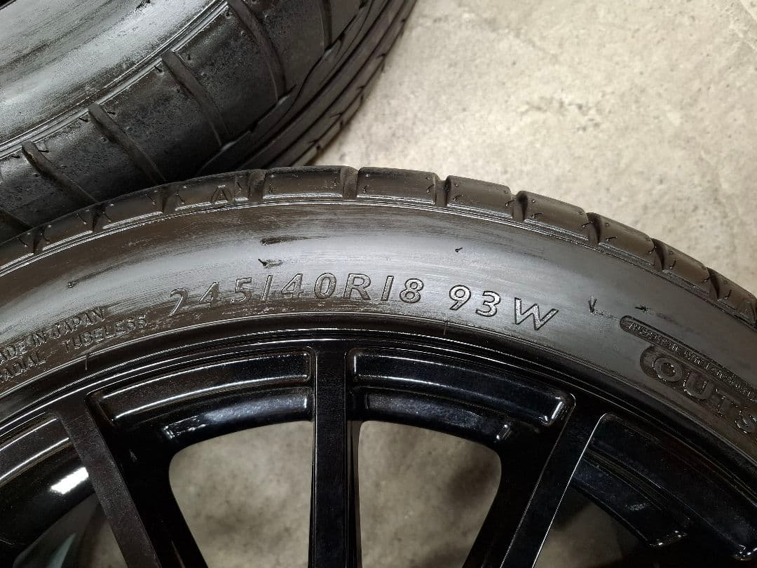 【極上品】スバル WRX STI 純正 ホイールタイヤ 4本 8.5J VAB