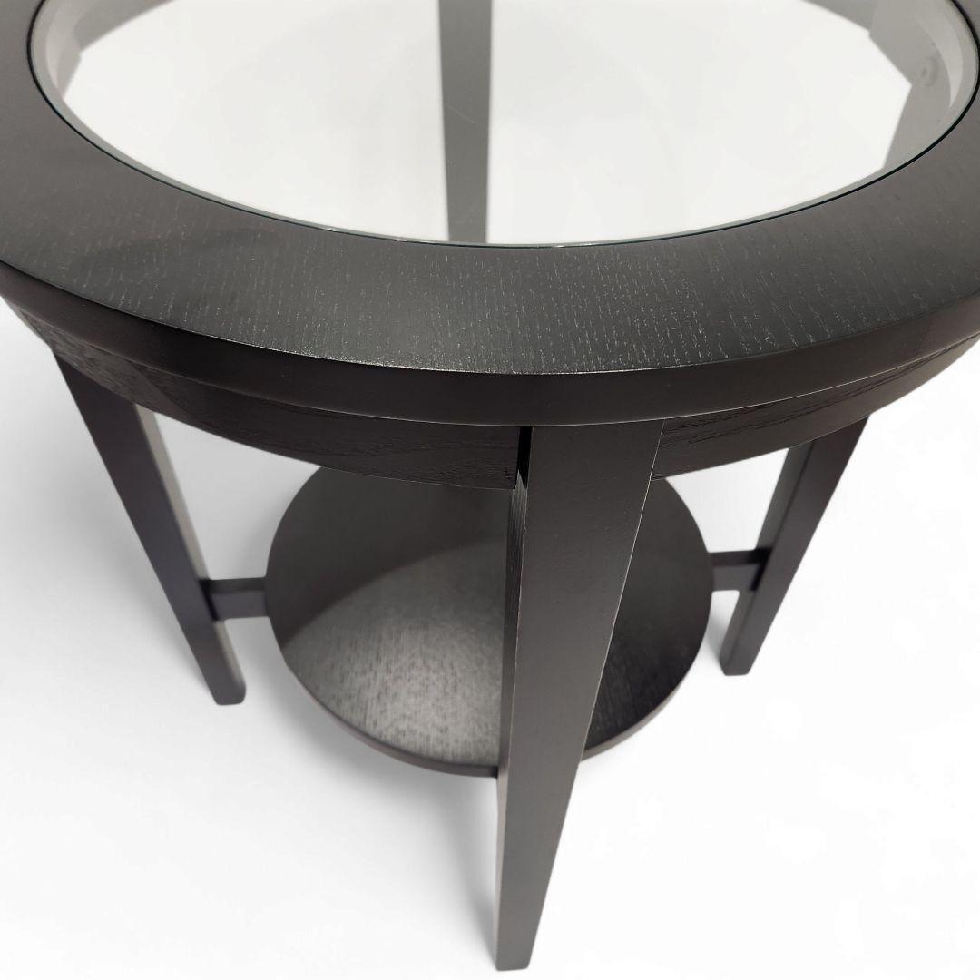 IKEA イケア マルムスタ サイドテーブル 丸型 ガラストップ 廃盤 美品