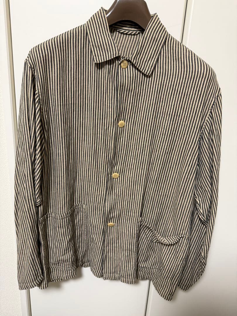 COMOLI(コモリ)ストライプ ワークジャケット サイズ1