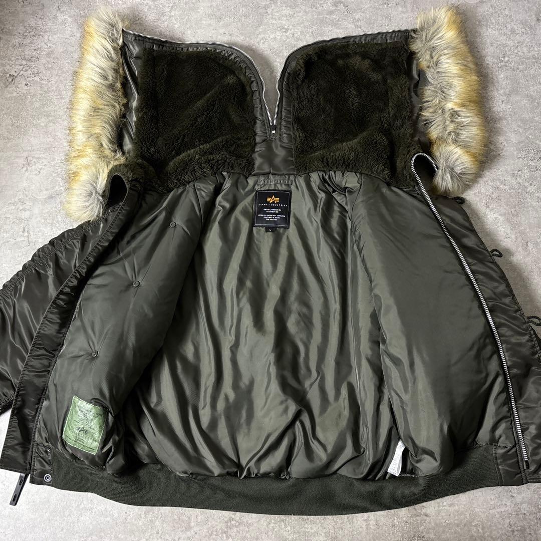 極美品■ALPHA INDUSTREIS【L】N-2B フライトジャケット 短丈