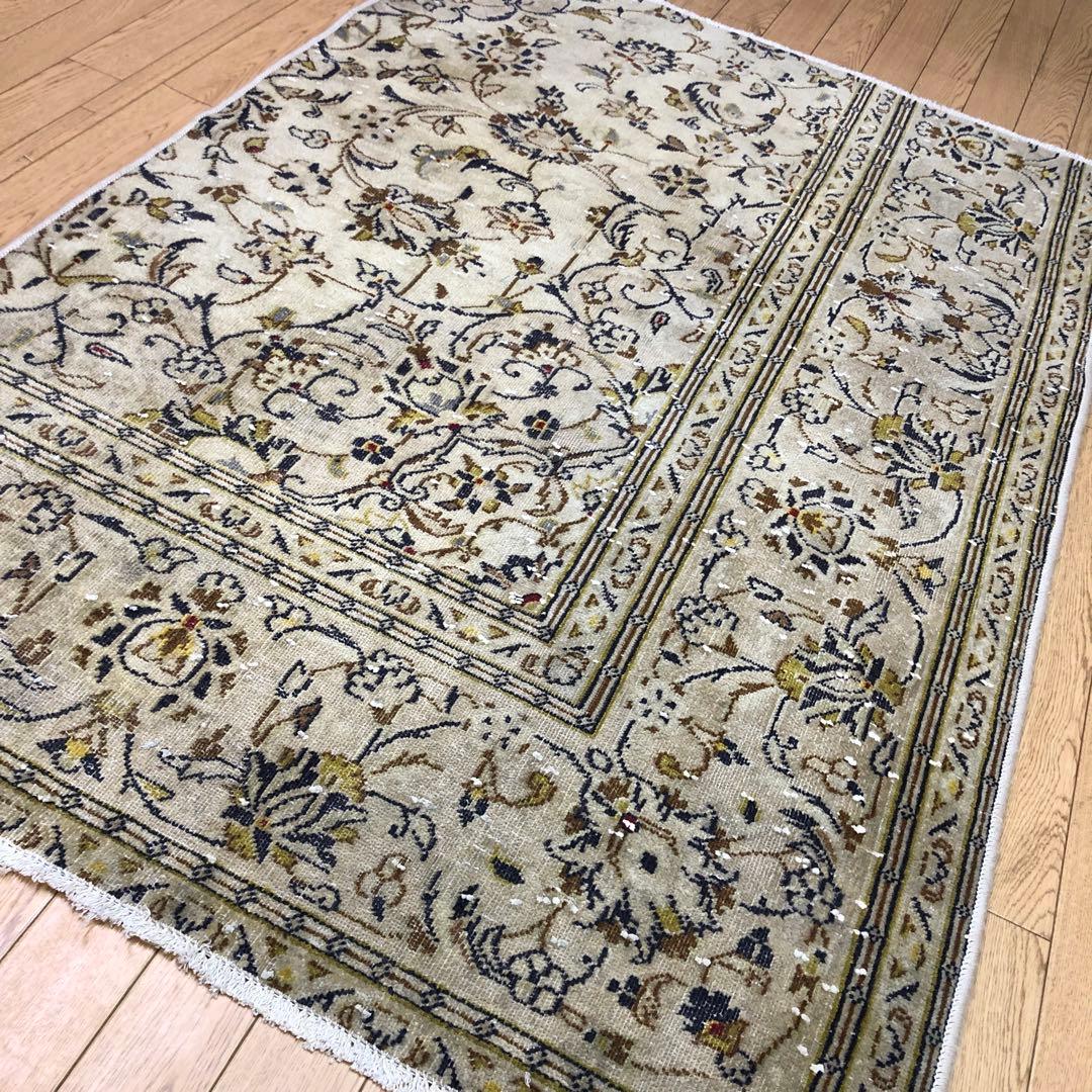 ペルシャ絨毯 ペルシャヴィンテージラグ 148x102 手織り オールド
