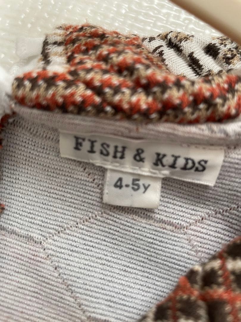 fish and kids パッチワークワンピース 4-5y