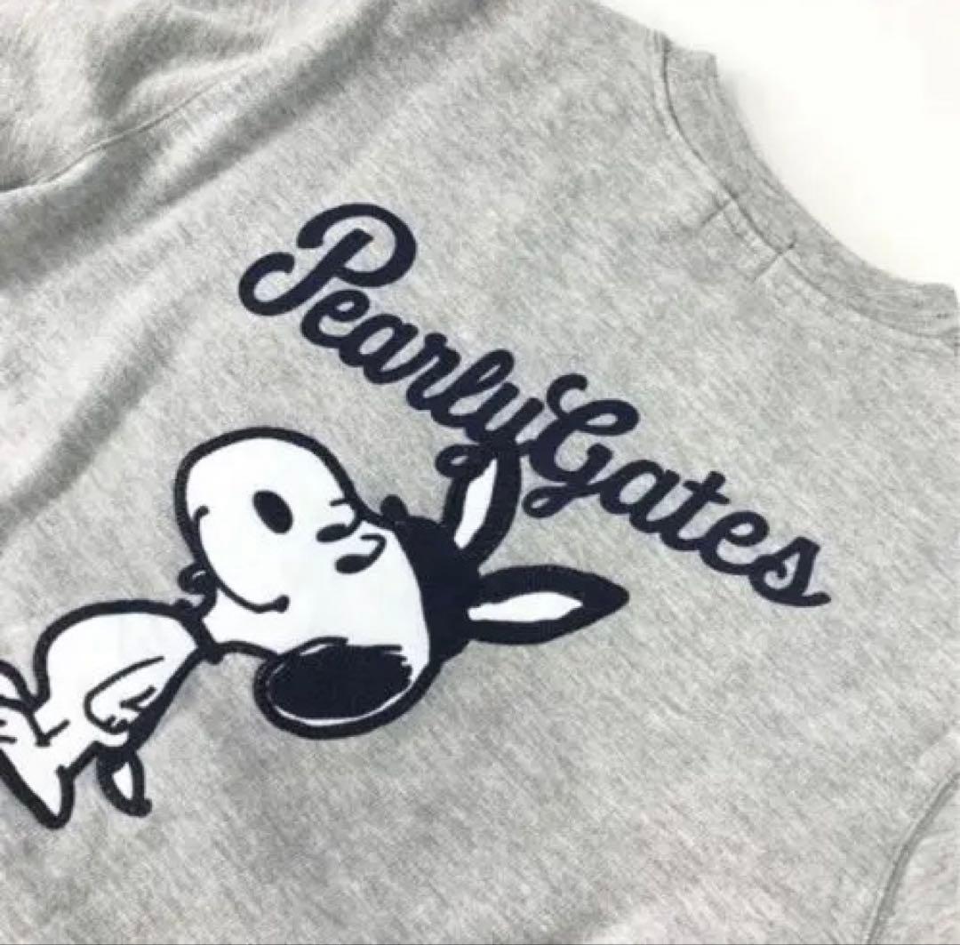 パーリーゲイツ x PEANUTS 裏起毛 スウェットトレーナーグレー系 6