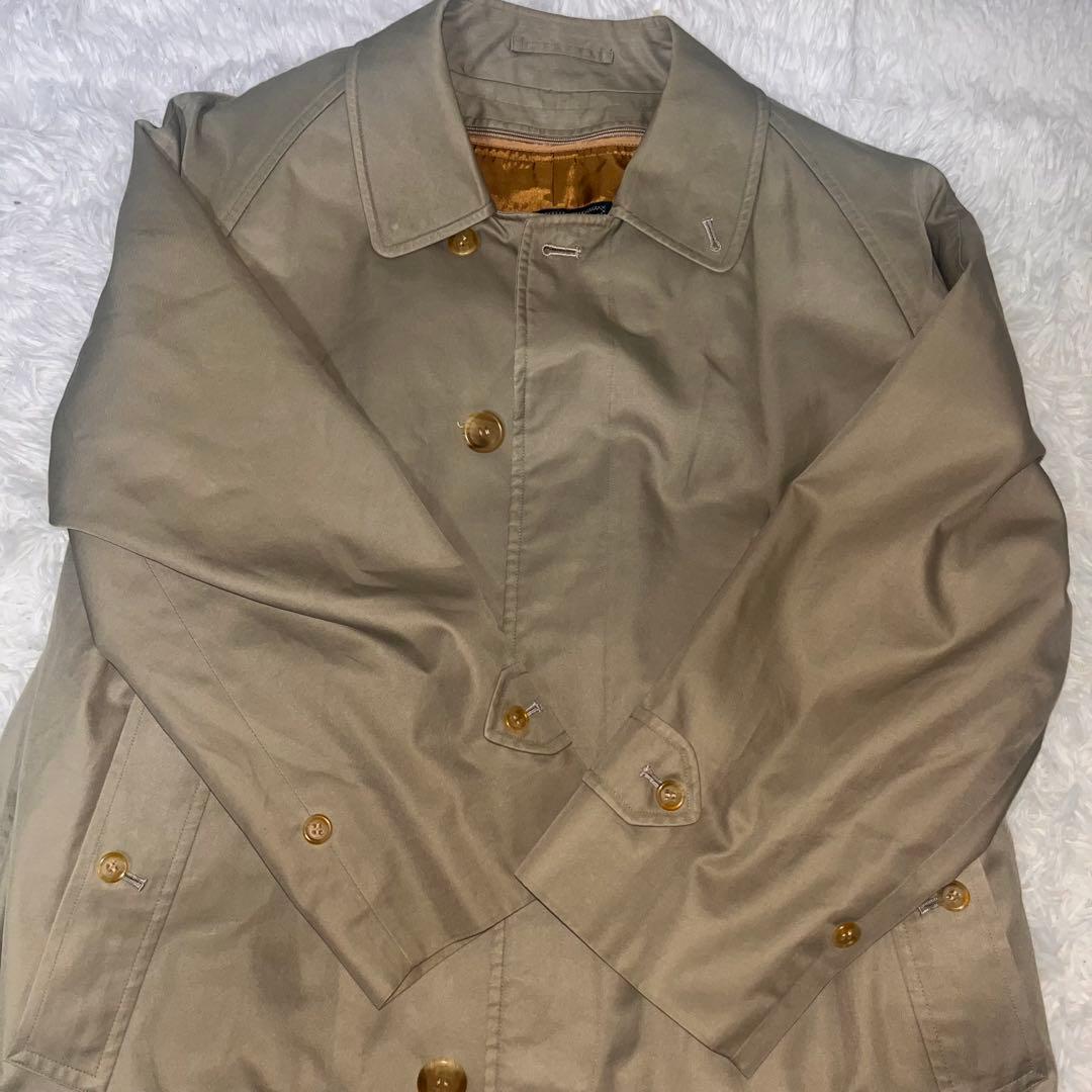 【人気】バーバリー ステンカラーコート ライナー付き ノバチェック　玉虫色M