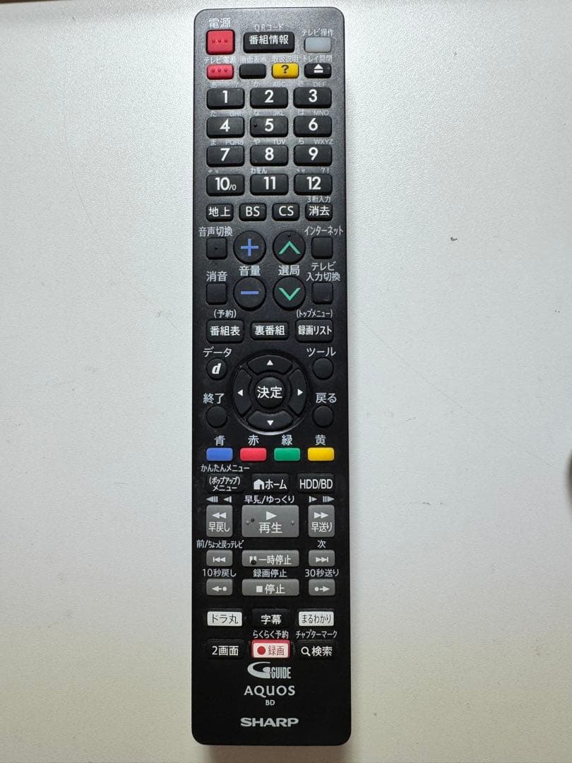 SHARP BD-NW1200 ブルーレイレコーダー　18年製