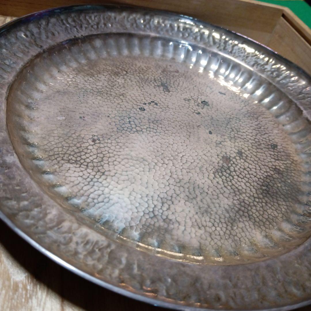 純銀製皿　 純銀保証　302g 木箱付き