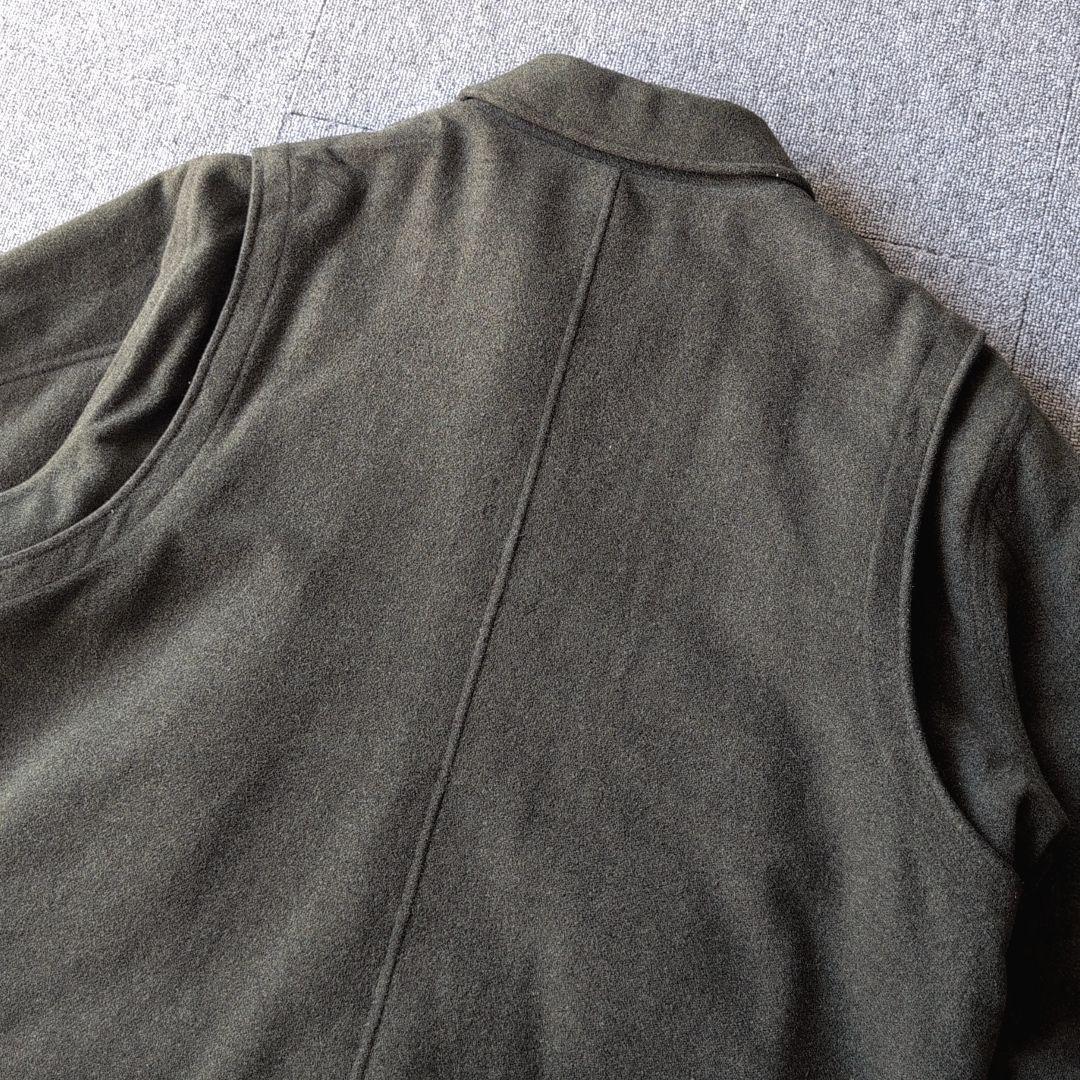 90s L.L.Bean ウール ハーフコート ジャケット オリーブ 古着 XL