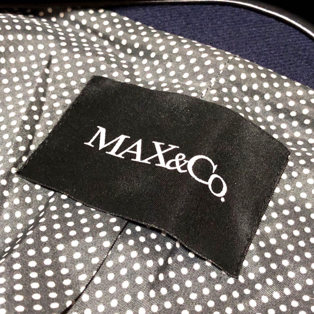 未使用級 マックス&コー チェスターコート フリル ドット ダーク