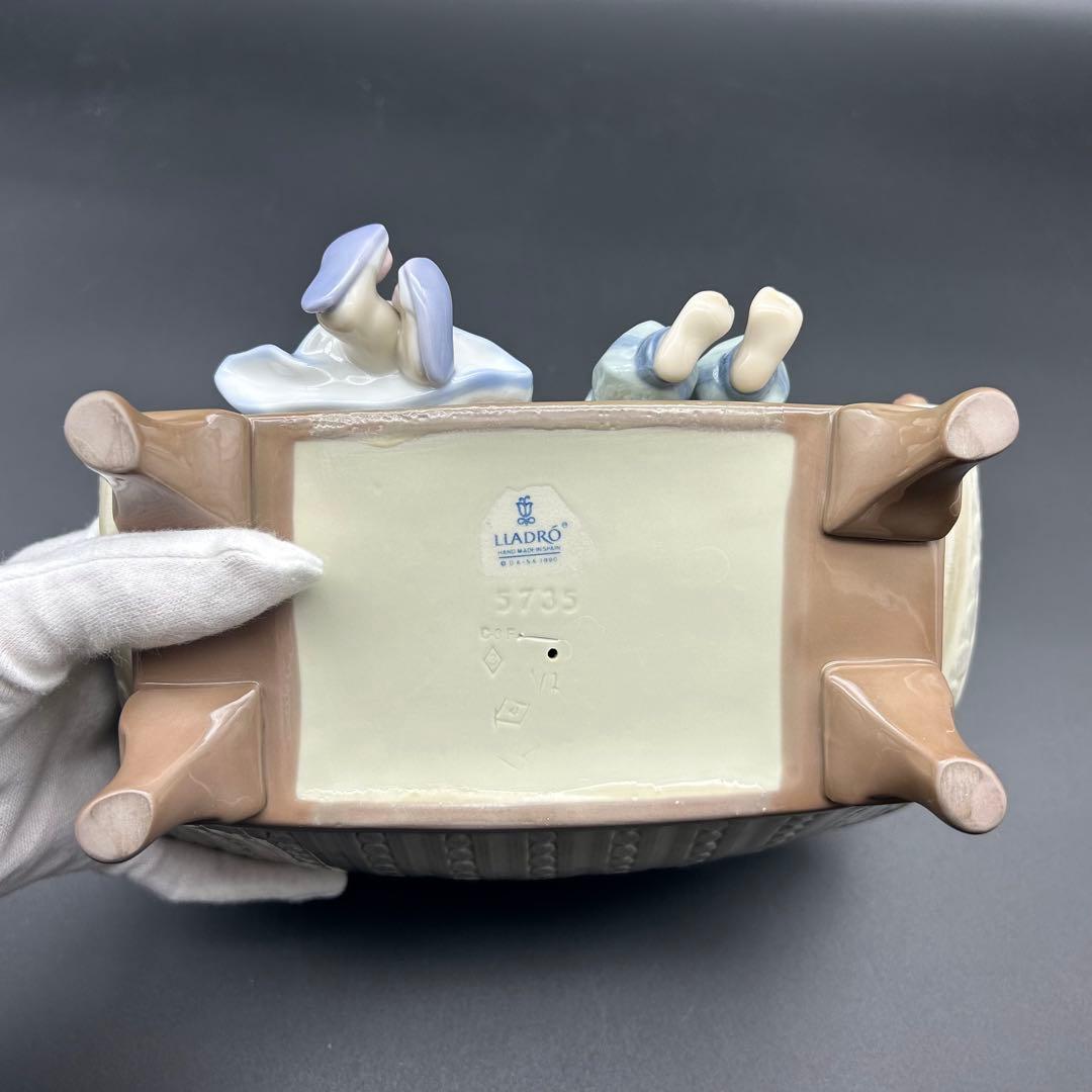 美品】リヤドロ No. 5735 絶版品 お姉ちゃまのお話 姉妹 犬 置物