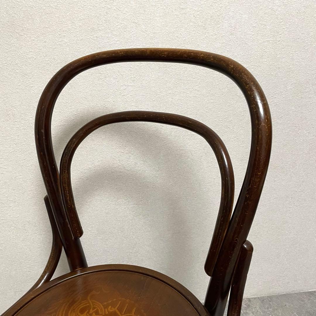 秋田木工　ベントウッドチェア 無垢曲木椅子　座面彫刻　英国アンティーク調