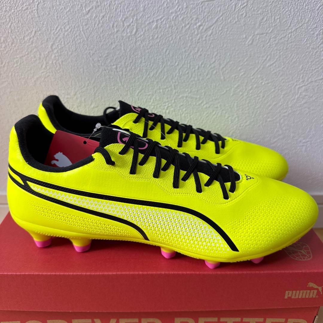 新品 PUMA キングプロ HG/AG サッカー スパイク 蛍光黄色 28cm - メルカリ