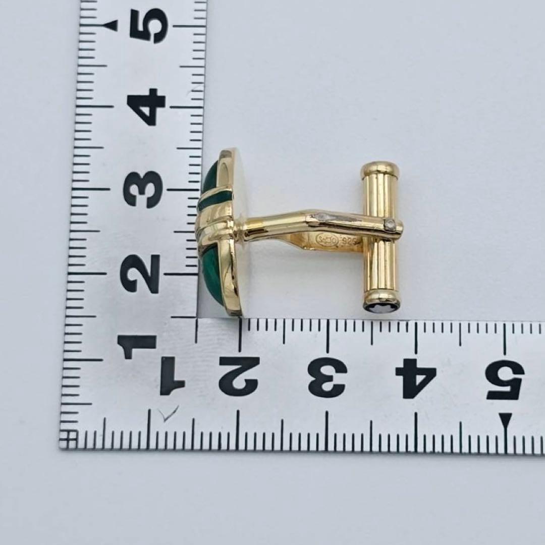 ☆MONTBLANC☆ カフリンクス オーバル ロゴ グリーン ゴールド - メルカリ