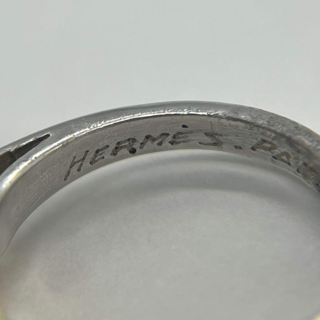 エルメス HERMES シェーヌダンクル リング 9号 SV YG コンビ