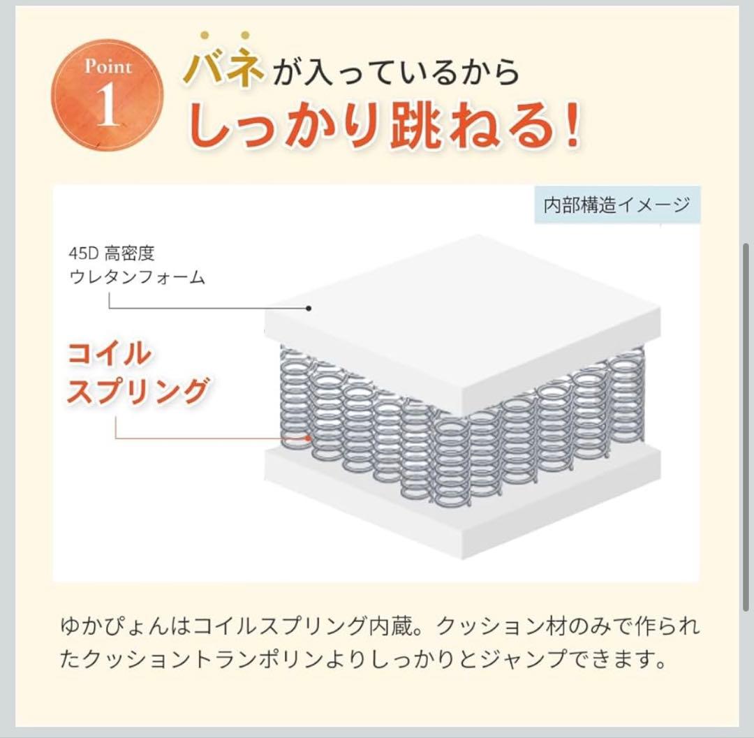 ゆかぴょん トランポリン 室内 50 × 50cm よつばグリーン【新品未開封】