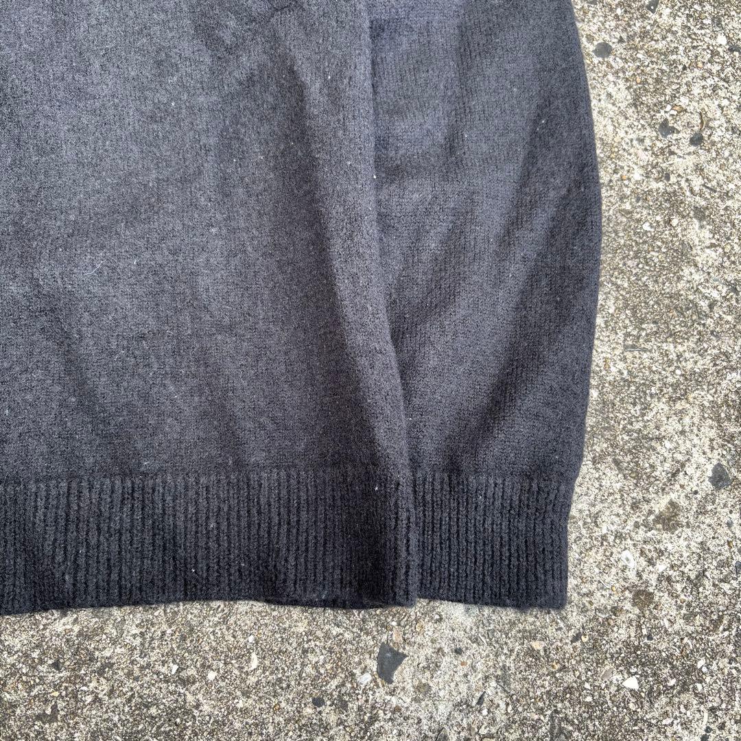 90s NIKE GOLF ウールニット セーター ブラック ロゴ 刺繍ロゴ