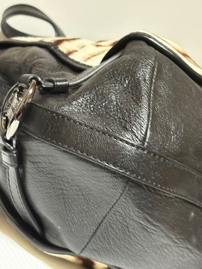 未使用近■ セリーヌ CELINE ハラコ2way アニマル柄 バッグ