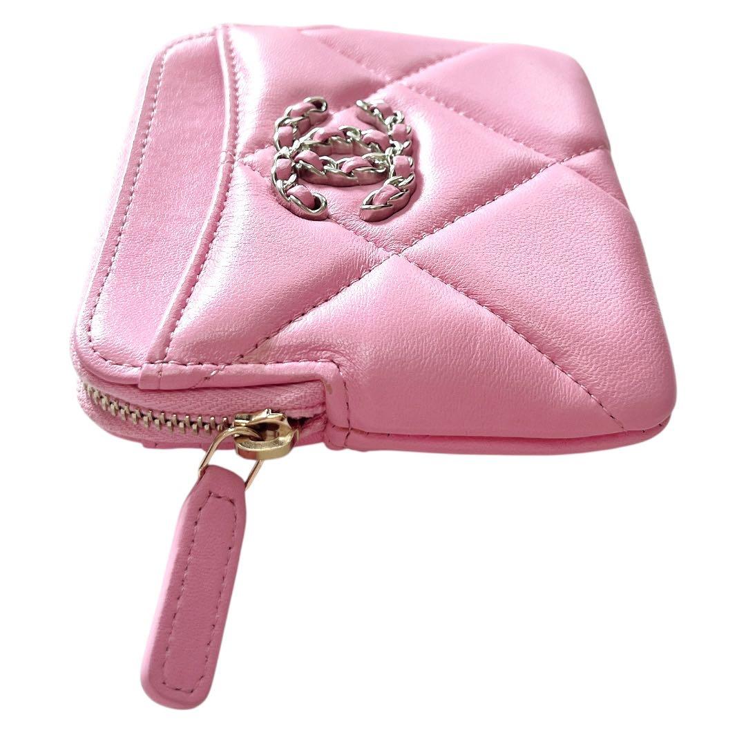 【未使用】CHANEL マトラッセ ピンク ラムスキン ケース ココマーク