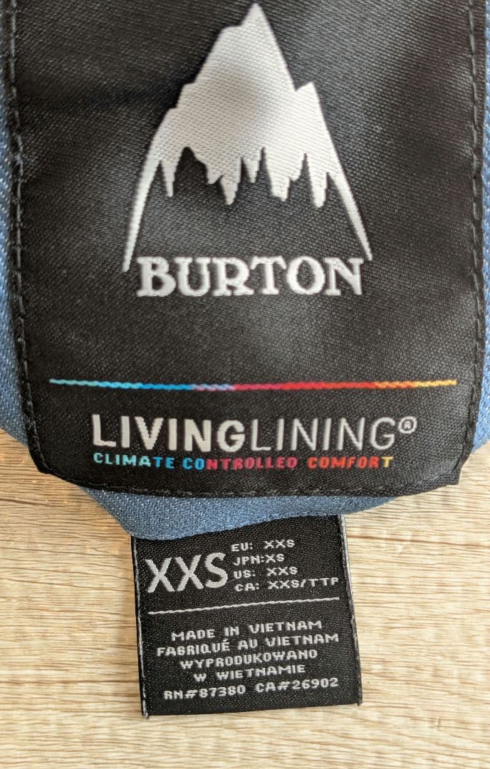【極美品】BURTON ビブパンツ スノーボード ウェア デニム調 ブルー