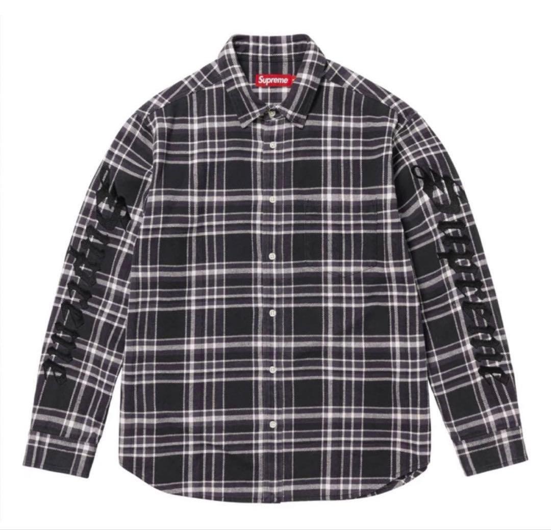 美品 sup Old English Plaid Flannel Shirt