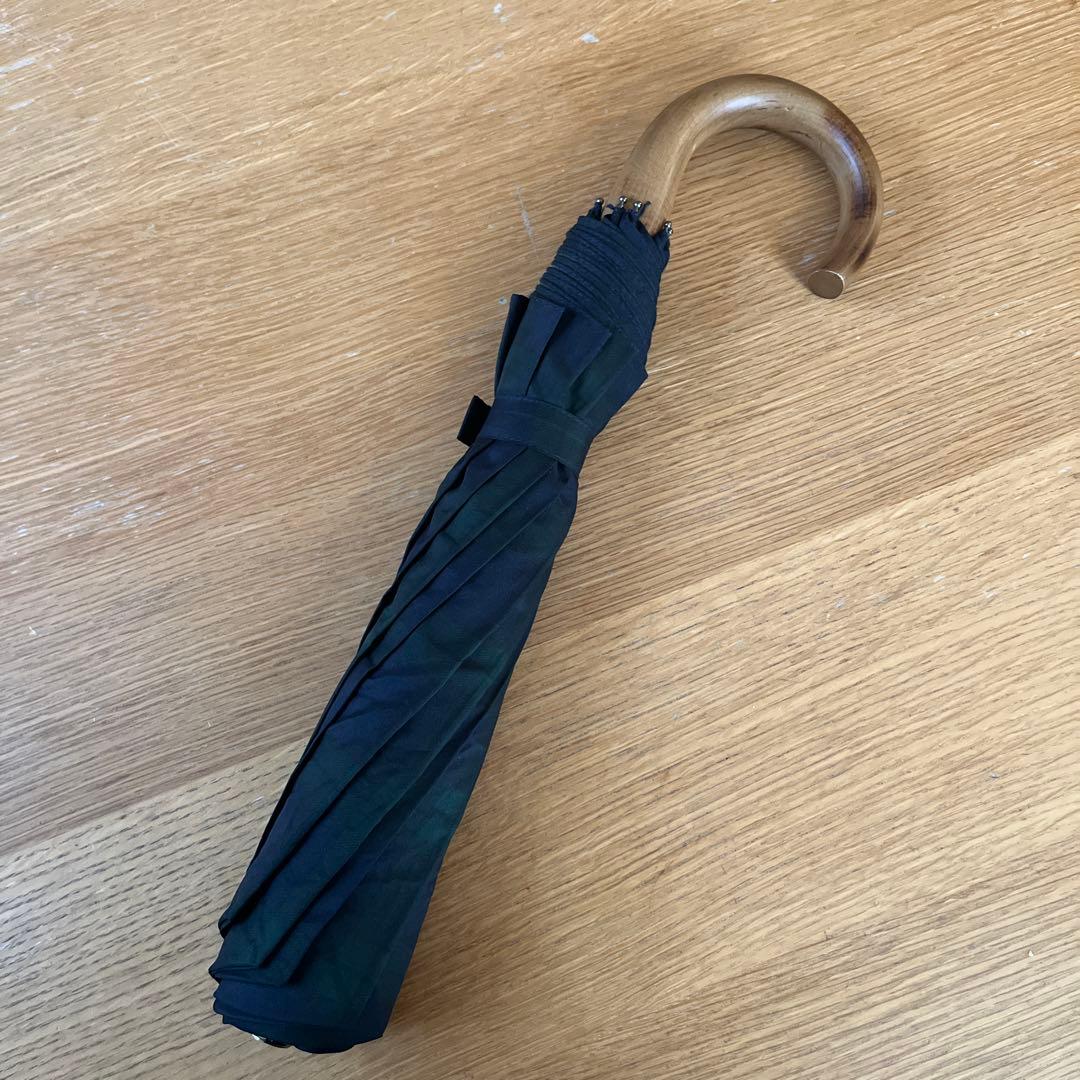 FOX UMBRELLAS折りたたみ傘 ネイビーチェック柄