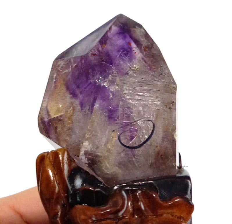 水入り水晶☆スーパーセブン原石◼️台座付 C 水入り水晶☆スーパー